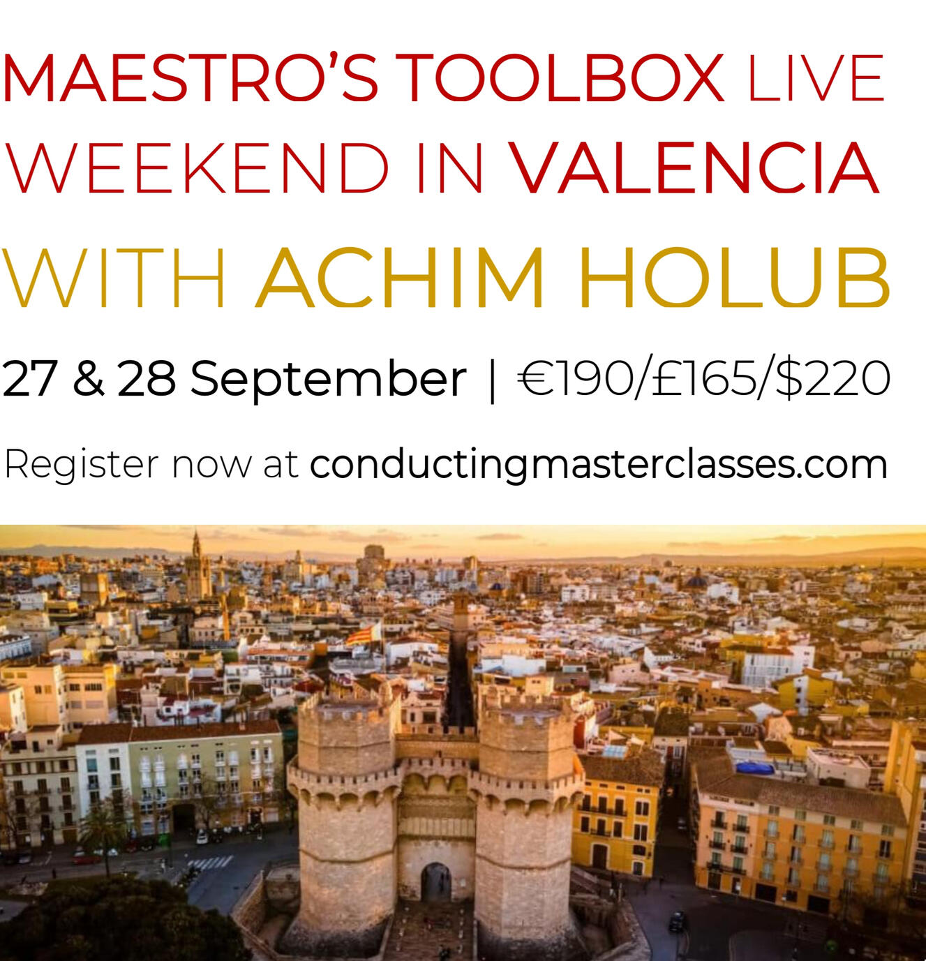 MAESTRO'S TOOLBOX LIVE VALENCIA SEPTEMBER 2025 MAESTRO'S TOOLBOX LIVE VALENCIA SEPTEMBER 2025
